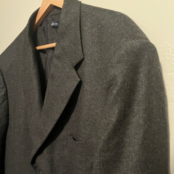 Giorgio Armani Classico Charcoal Gray Black Men's Wool & Cashmere Blazer 44R - Picture 10 of 16